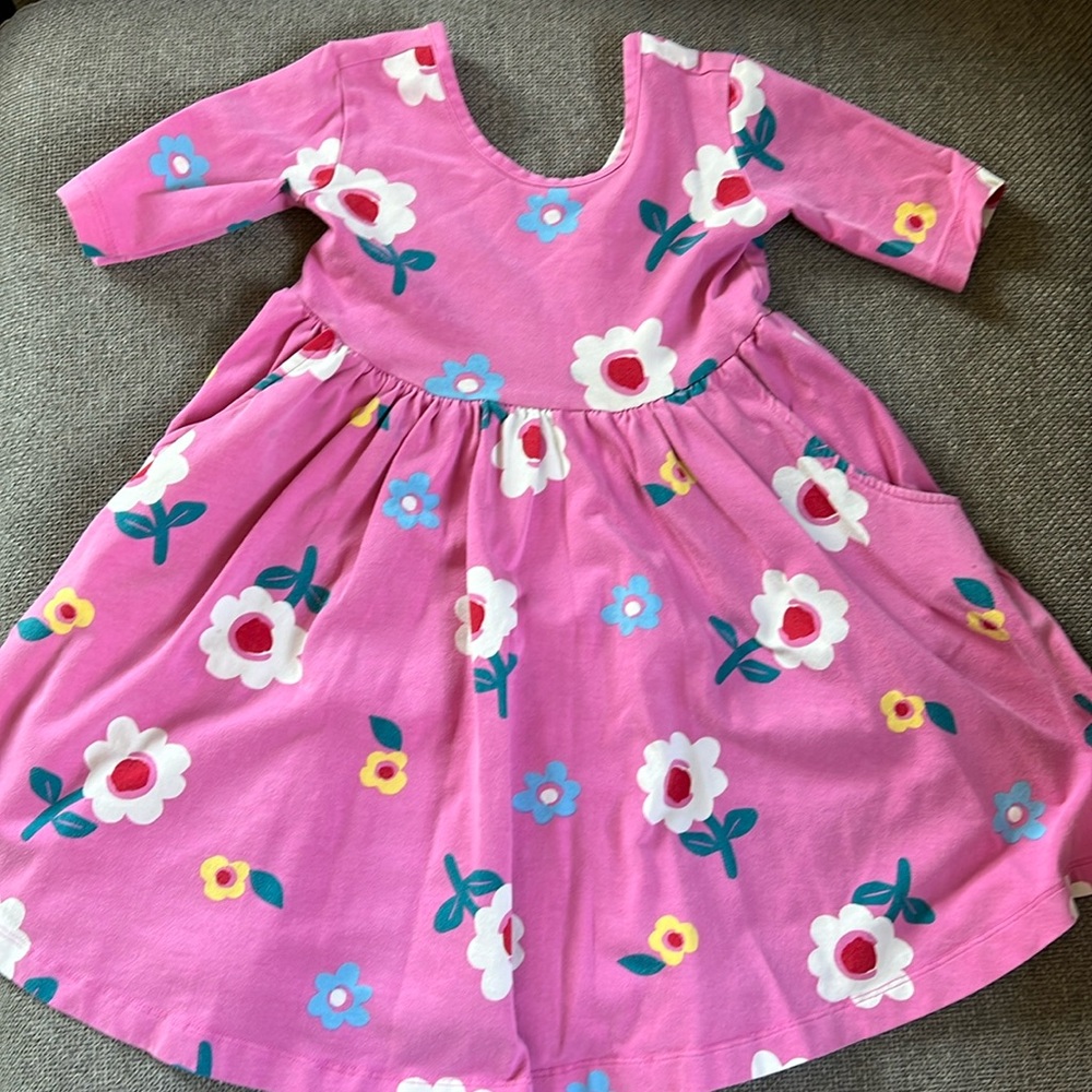 Hanna Andersson Pink Floral Skater Dress